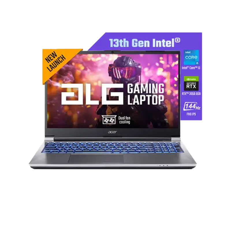 Picture of Acer ALG - 13th Gen Intel Core i5-13420H 15.6" (39.6 cm) AL15G-53 Gaming Laptop (16GB/ 512GB SSD/ Full HD Display/ Windows 11 Home/ MS Office/ NVIDIA GeForce RTX 3050 6GB DDR6/ Backlit Keyboard/ 144Hz/ Steel Gray/ 1.99kg) 